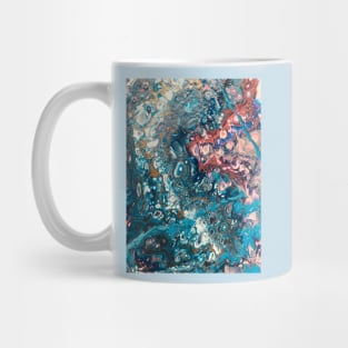 Multicolor festival pouring abstract paint Mug